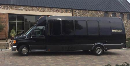 Black Limousine Bus